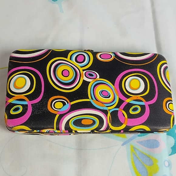 Women's Wallet Clutch Purse Clasp Colorful Hippie Hand Fashion By Metropolitan - Picture 11 of 16
